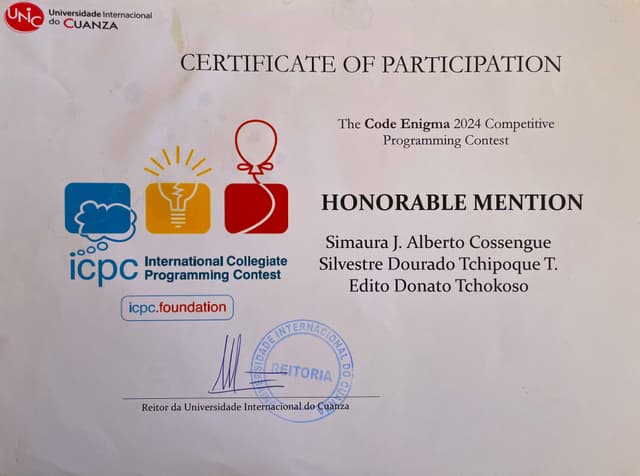 Menção Honrosa - AOCPC 2024